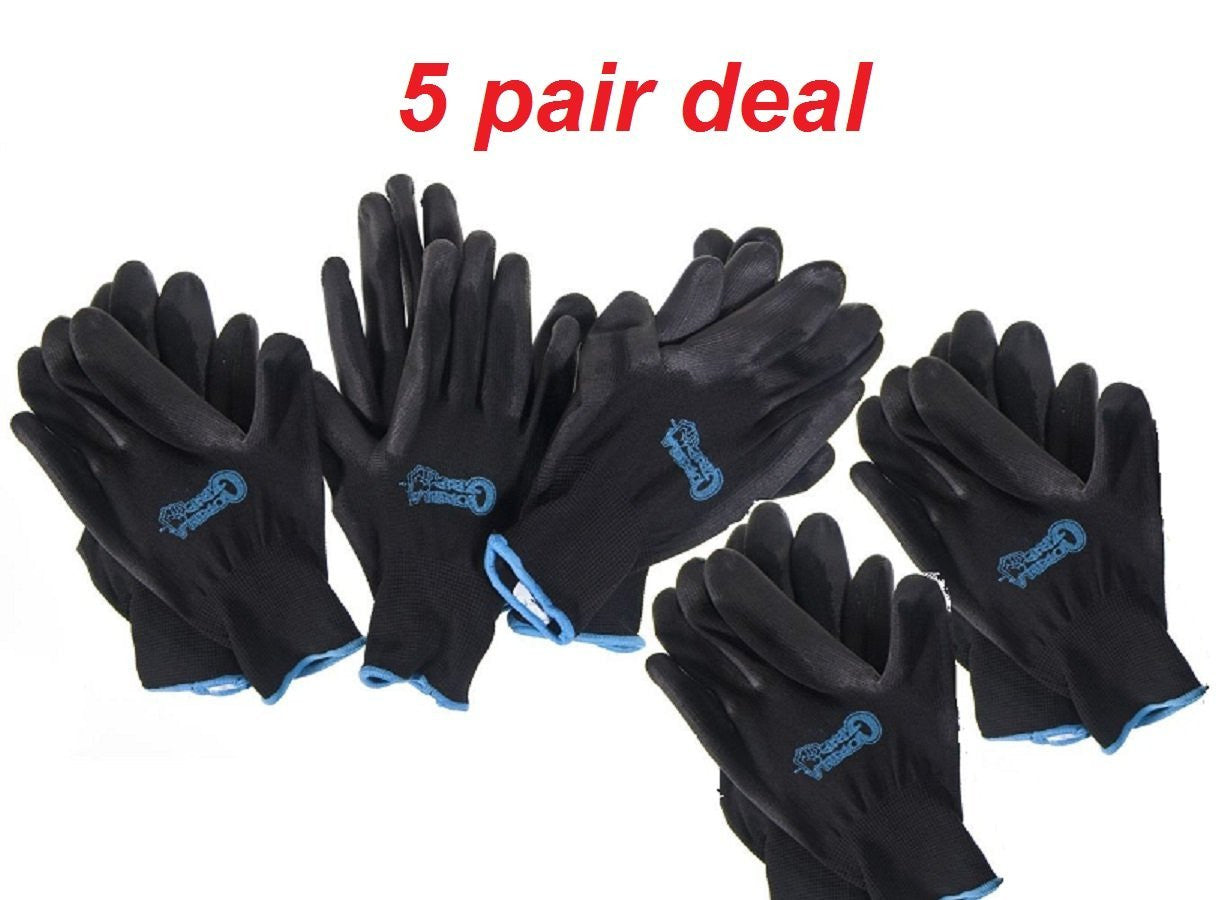 5 Pack Gorilla Grip Gloves - Large 